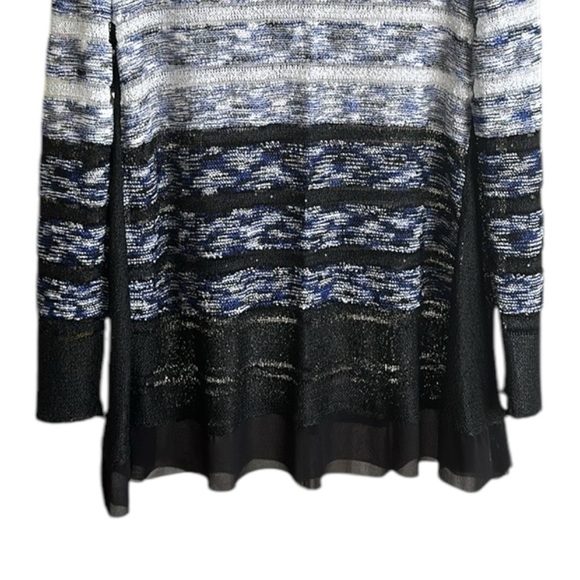 ALFANI Lightweight Ombre Stripe Semi-Sheer Sweater Tunic Sequined Casual Chic XL - Picture 9 of 14